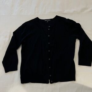 Cable & Gauge Black Button-Up Cardigan